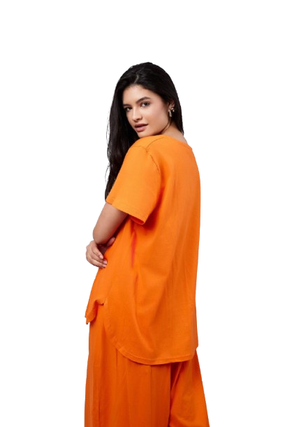 Relaxed Oversized T-Shirt - Orange