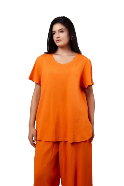 Relaxed Oversized T-Shirt - Orange