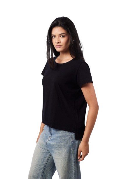Basic Short-Sleeved Top - Black