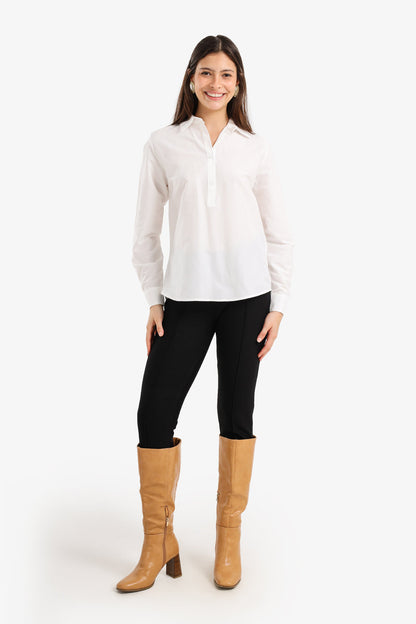 Cotton Solid Shirt – Off White