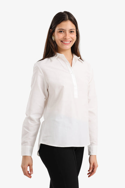 Cotton Solid Shirt – Off White
