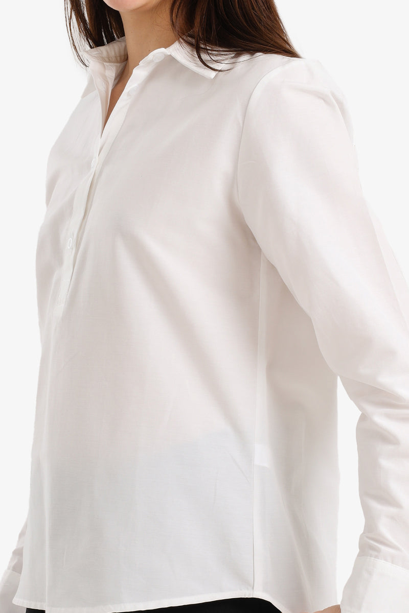 Cotton Solid Shirt – Off White