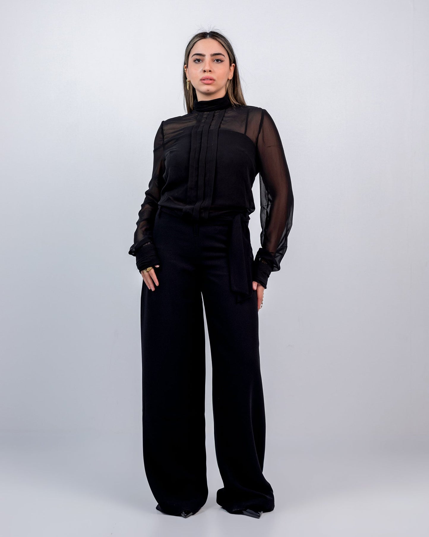 Crepe Straight-Leg Trousers