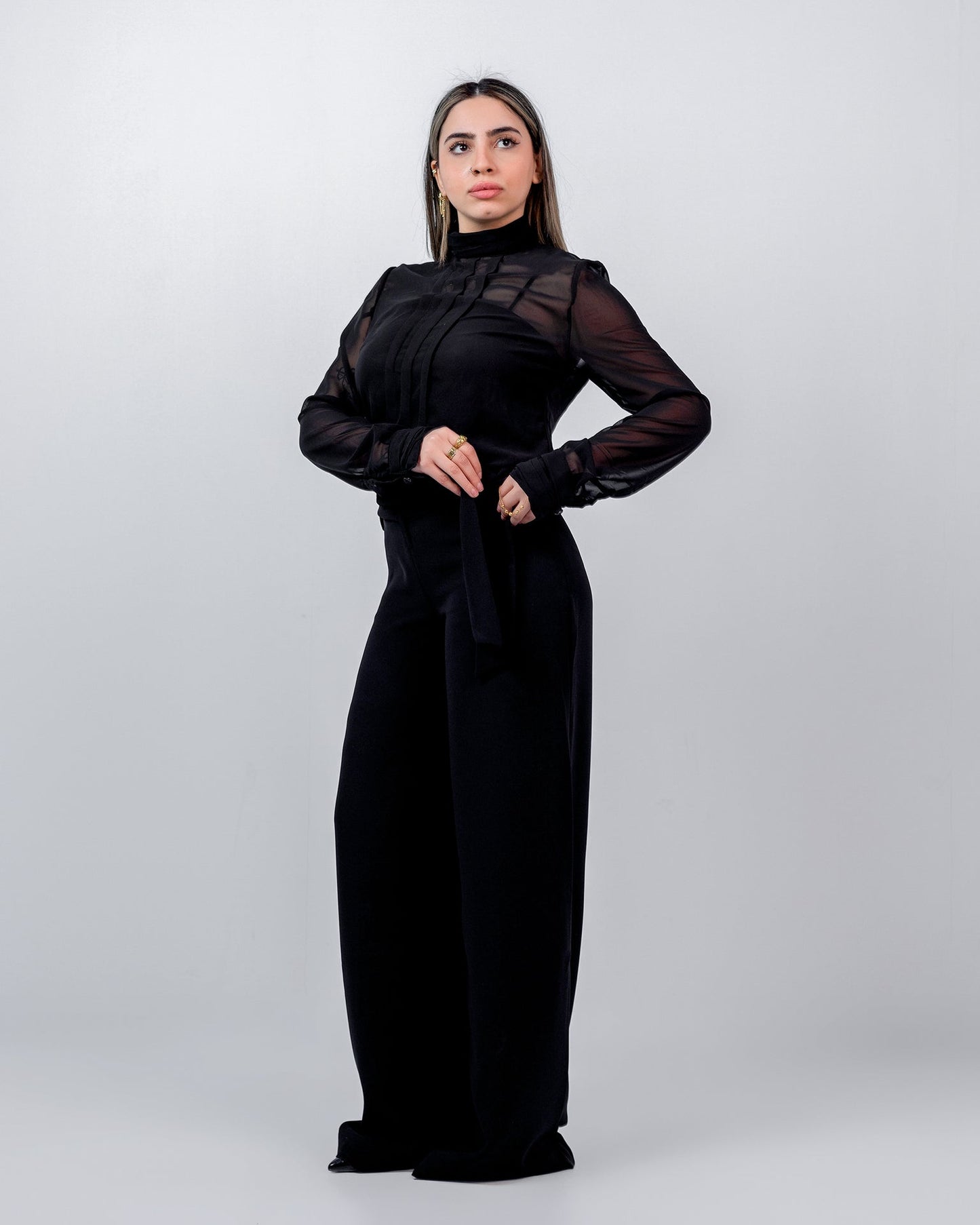 Crepe Straight-Leg Trousers