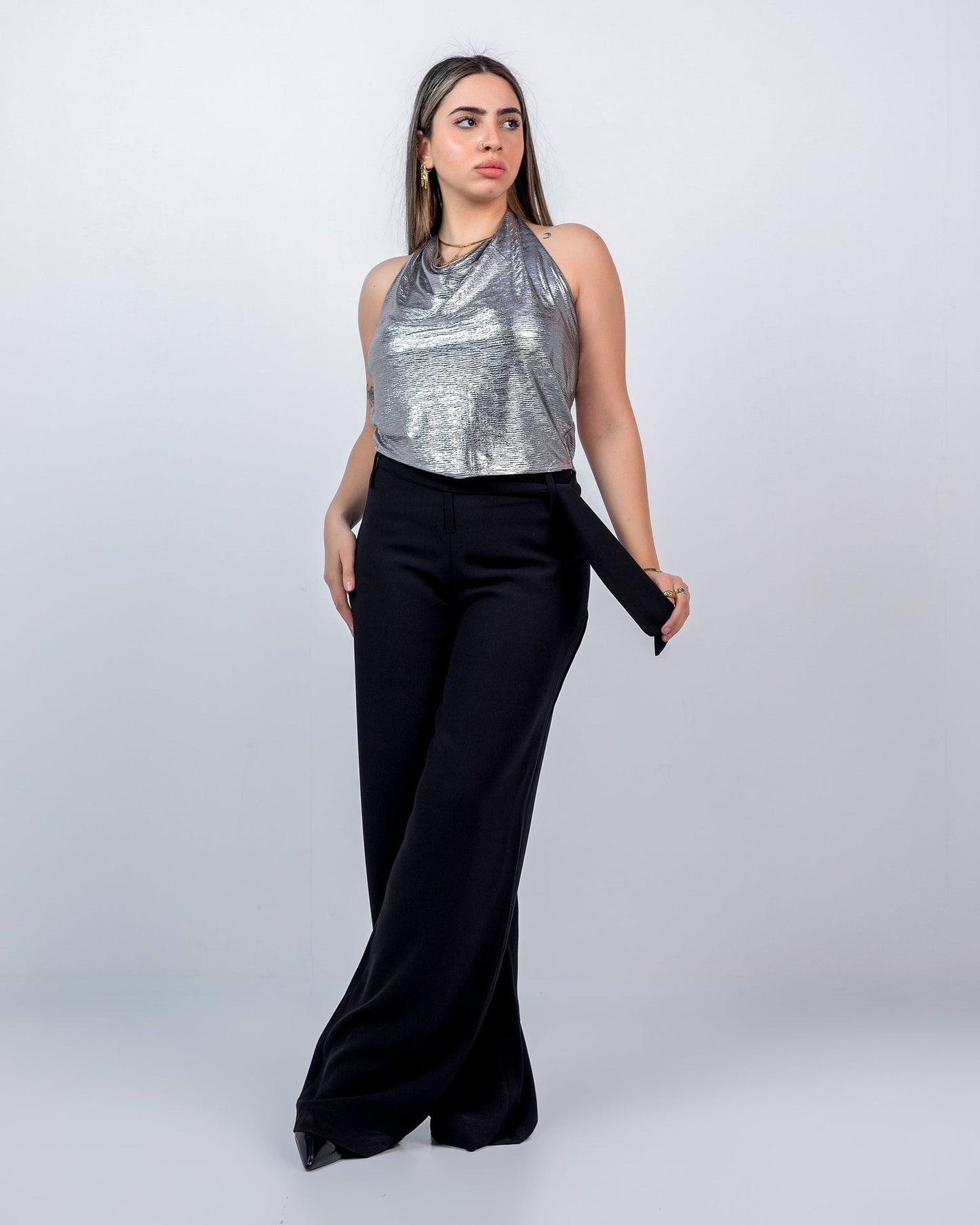 Crepe Straight-Leg Trousers