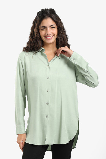Poplin Solid Shirt - Light Mint