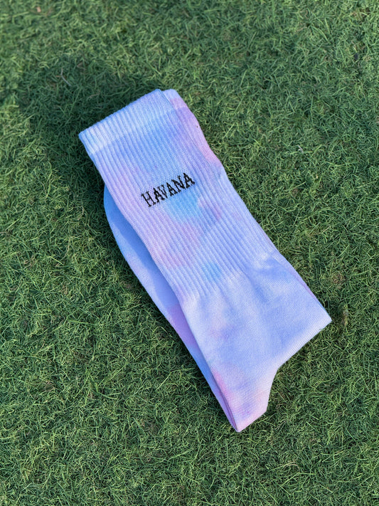 Pink Baby Blue Tie Dye Socks