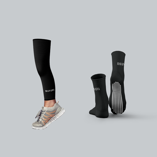 Soccer black 2 back socks