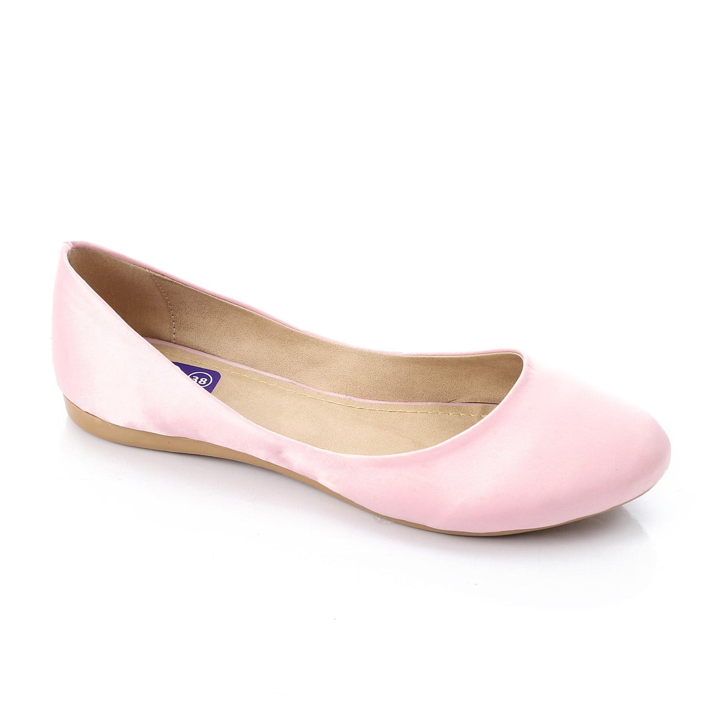 Suede Texture Ballet Flats – Pink