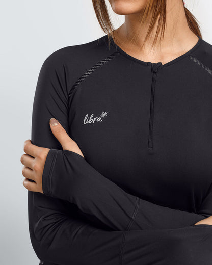 Lycra Performance Long Sleeve Top - Black