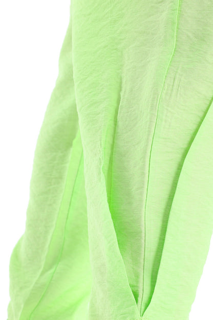 Boyfriend Fit Solid Pants - Lime
