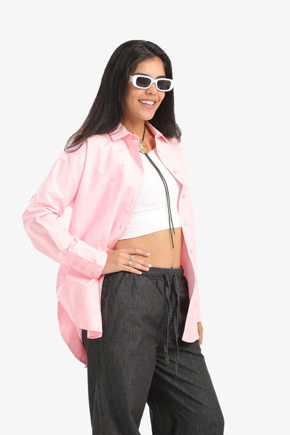 Viscose Relaxed Fit Shirt - Rose