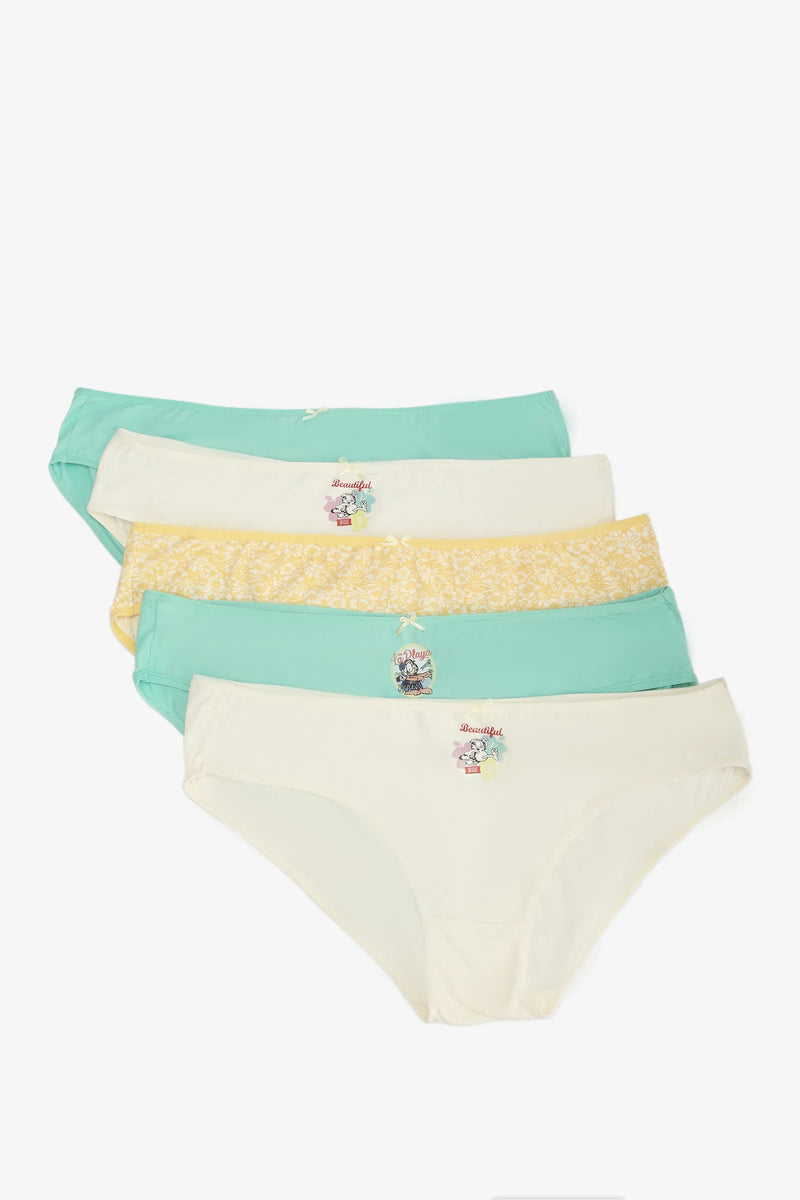 Pack of 5 Cotton Colored Bikini Panties – Multicolor