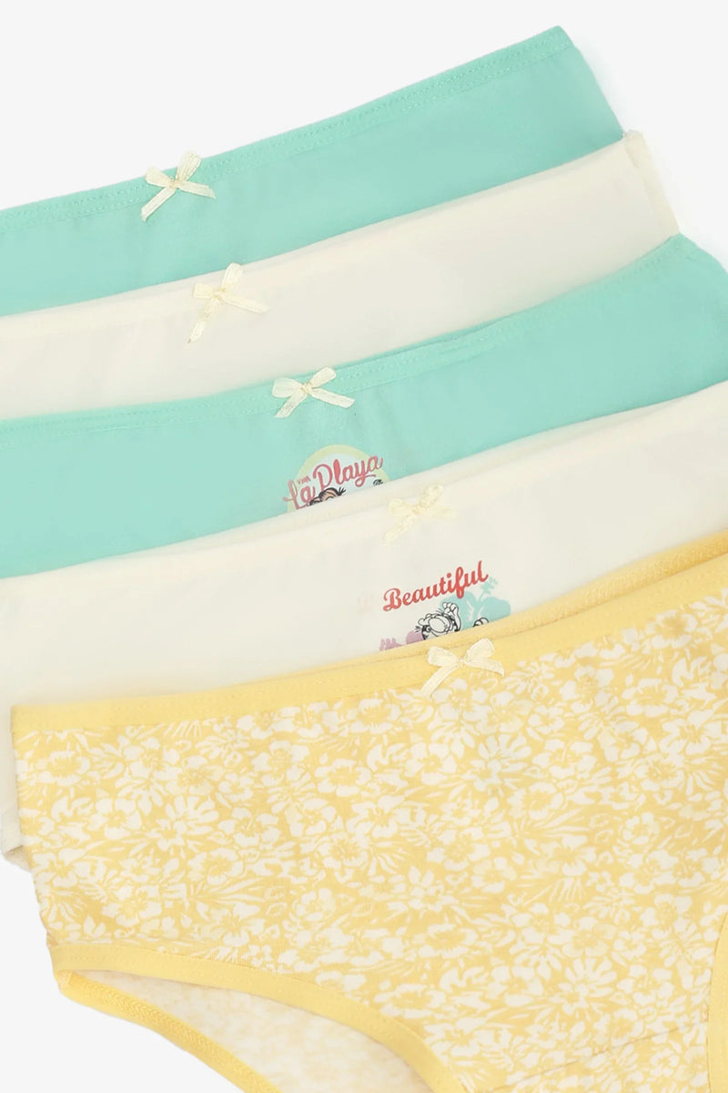 Pack of 5 Cotton Colored Brief Panties – Multicolor