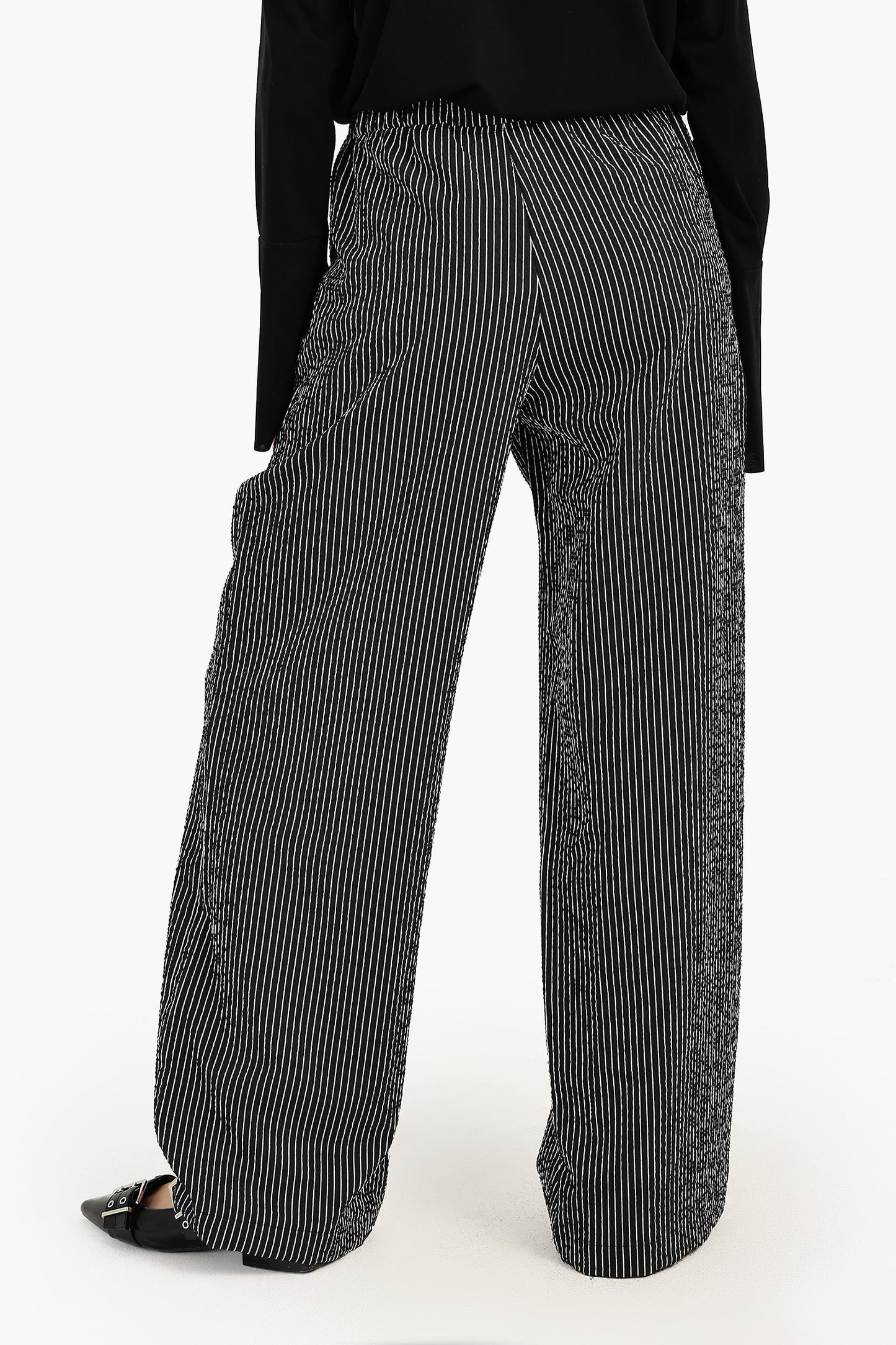 Striped Wide-Leg Pants