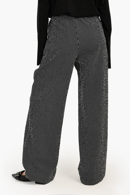 Striped Wide-Leg Pants