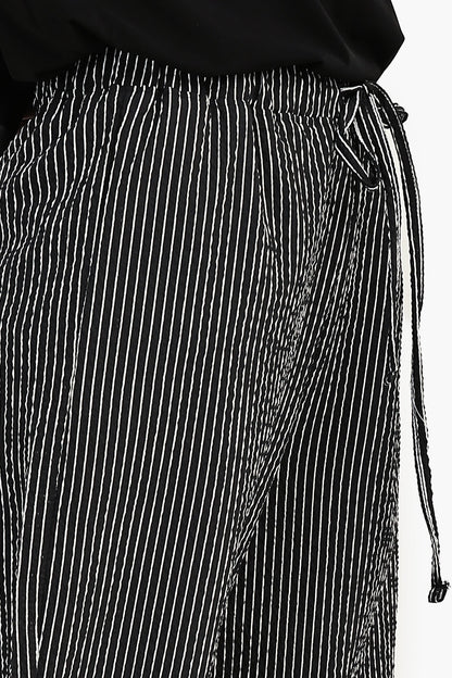 Striped Wide-Leg Pants