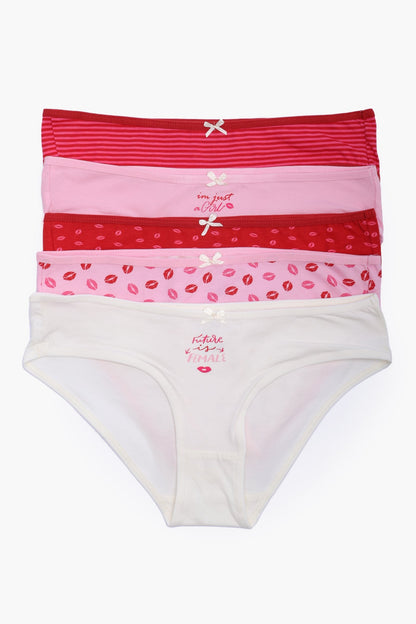 Pack of 5 Colored Bikini Panties