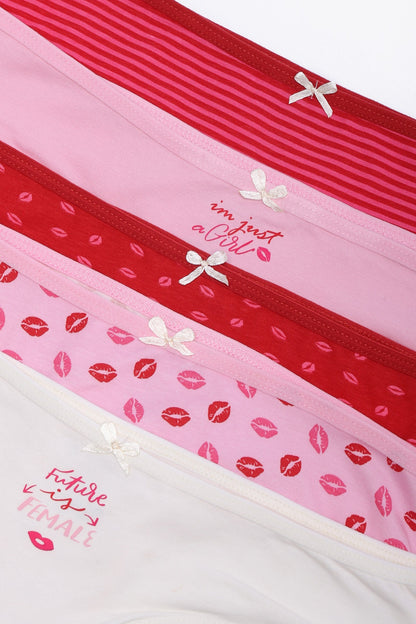 Pack of 5 Colored Bikini Panties