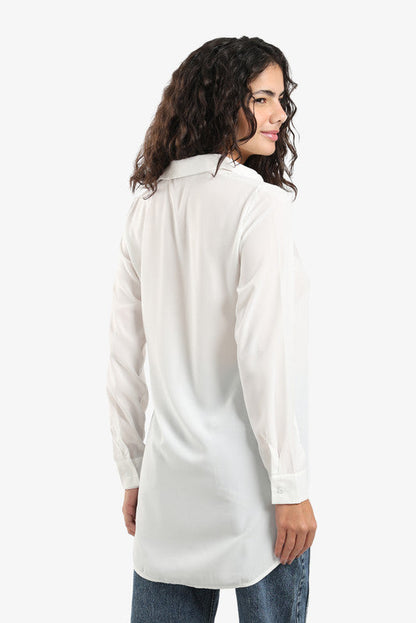 Poplin Solid Shirt - White