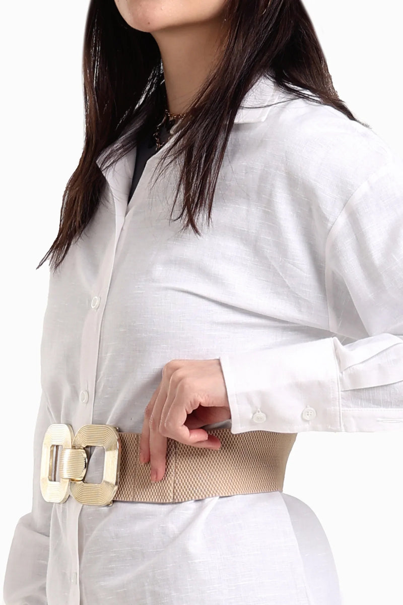 Linen Solid Long Sleeve Shirt – Off White