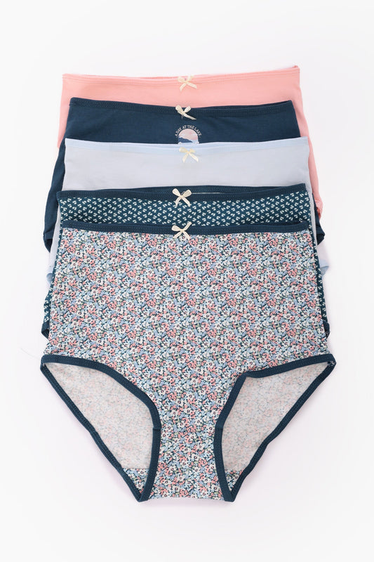 Pack of 5 Colored Full Brief Panties