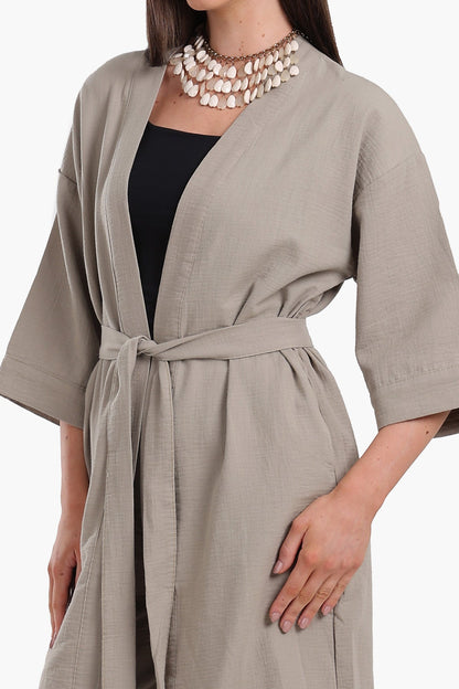 Timeless Midi-Length Kimono