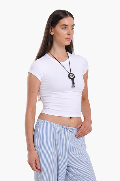 Slim Fit Crew Neck Top