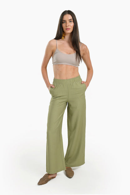 Olive Wide Leg Pants