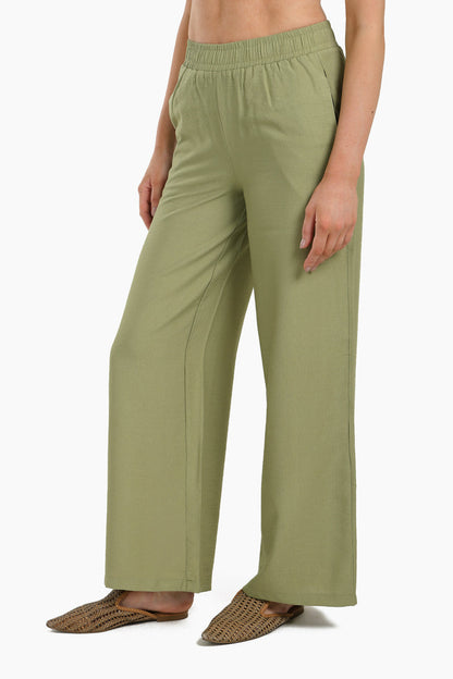 Olive Wide Leg Pants