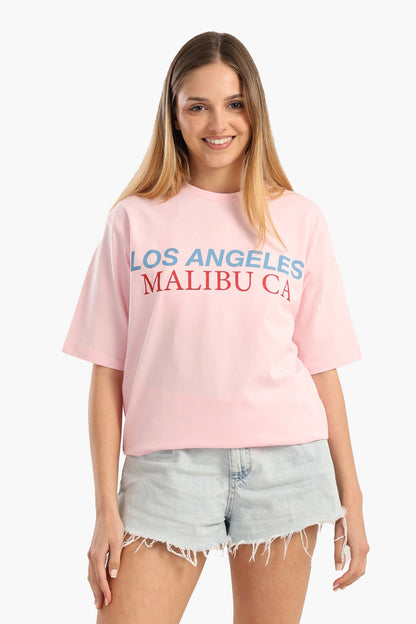 Pink Slip-On T-Shirt