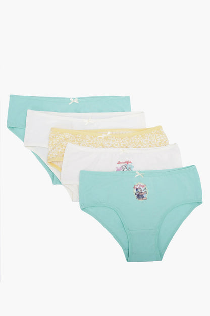 Pack of 5 Cotton Colored Brief Panties – Multicolor