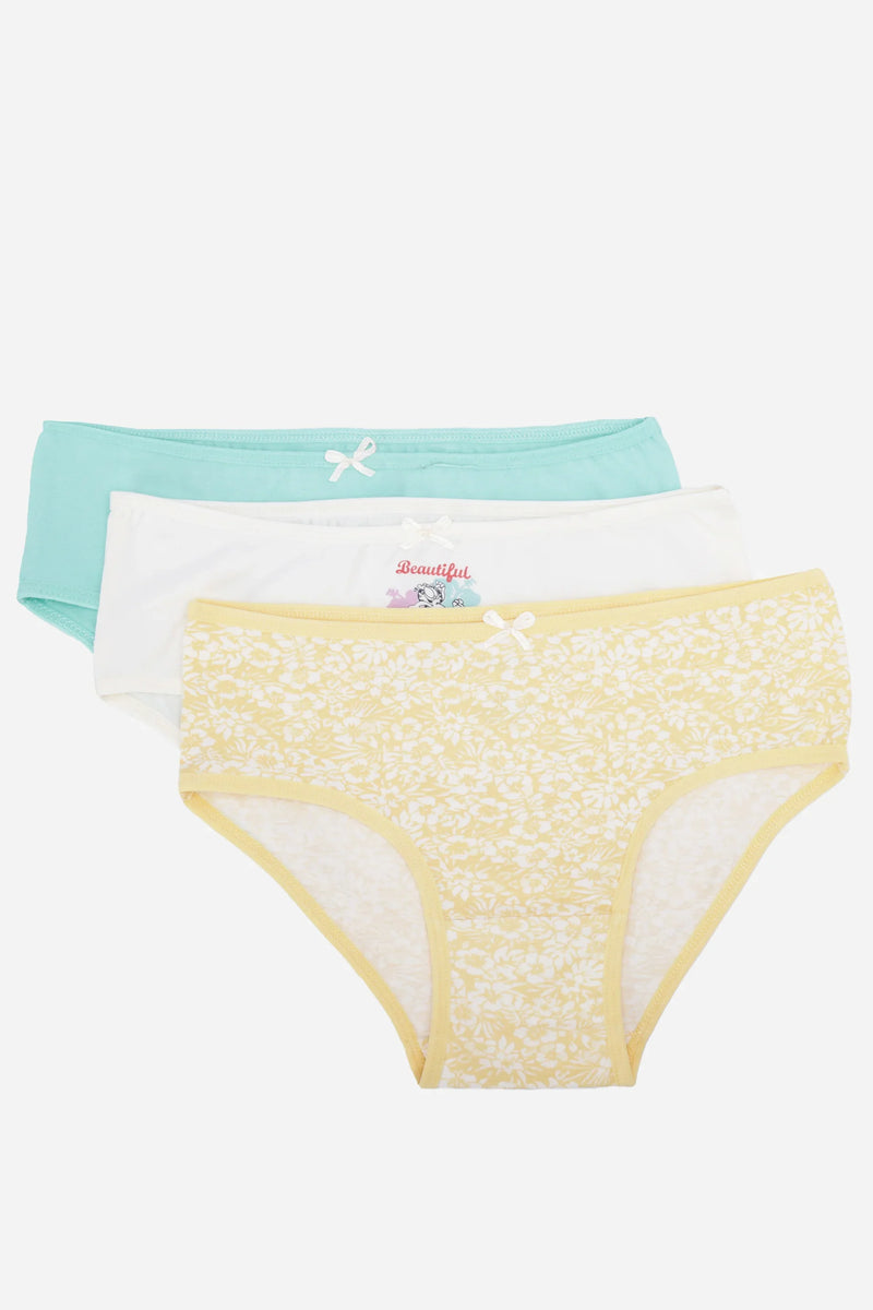 Pack of 3 Cotton Colored Brief Panties – Multicolor