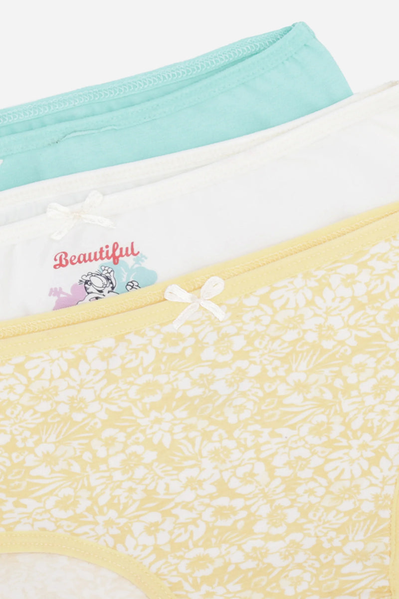 Pack of 3 Cotton Colored Brief Panties – Multicolor