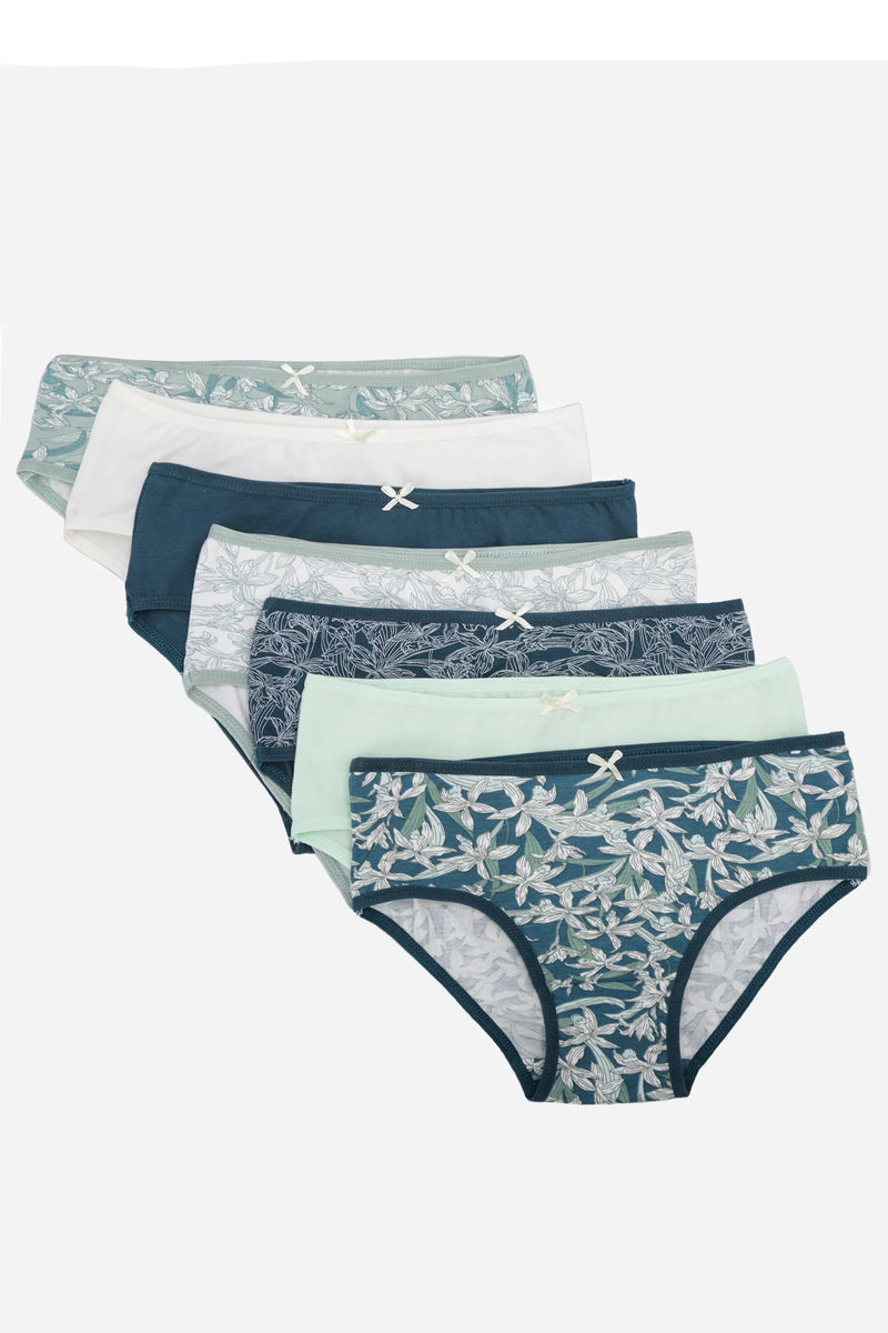 Pack of 7 Cotton Colored Brief Panties – Multicolor