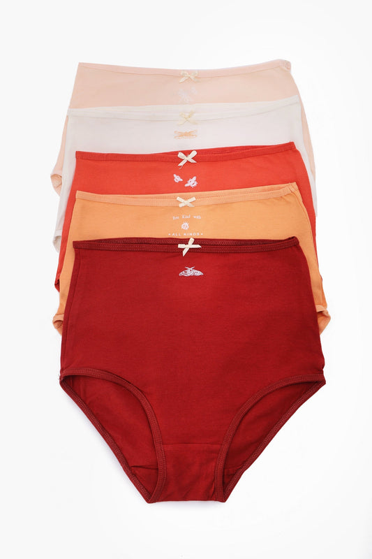Pack of 5 Colored Full Brief Panties