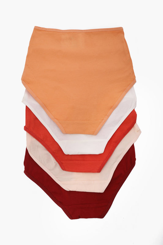 Pack of 5 Colored Full Brief Panties