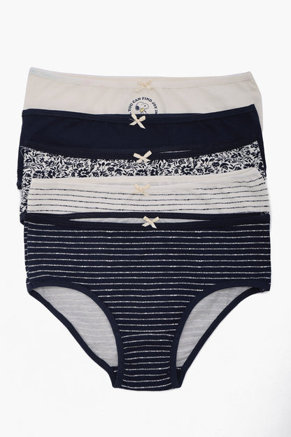 Pack of 5 Colored Brief Panties