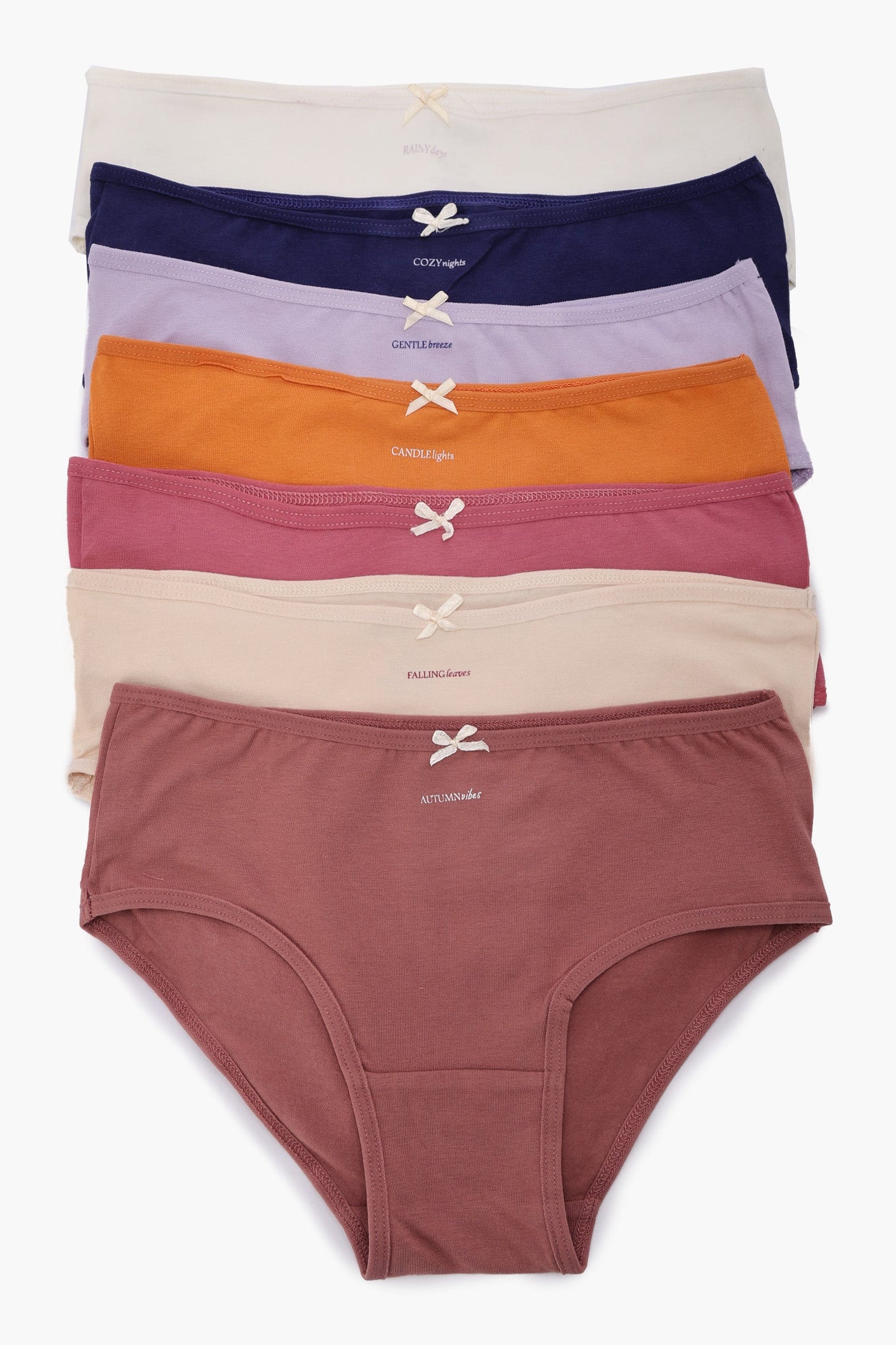 Pack of 7 Colored Brief Panties