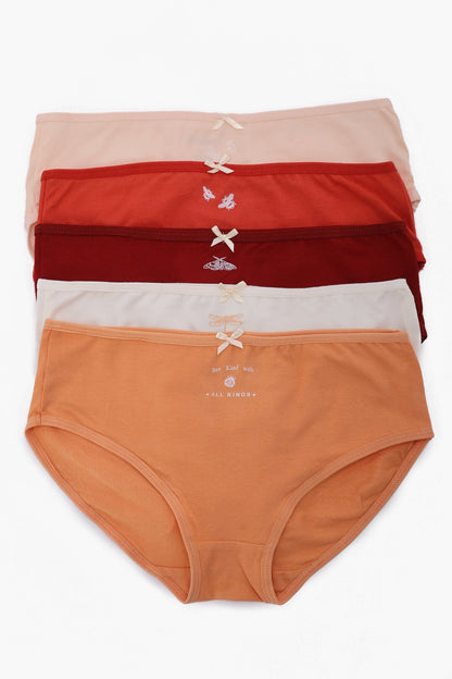 Pack of 5 Girly Brief Panties