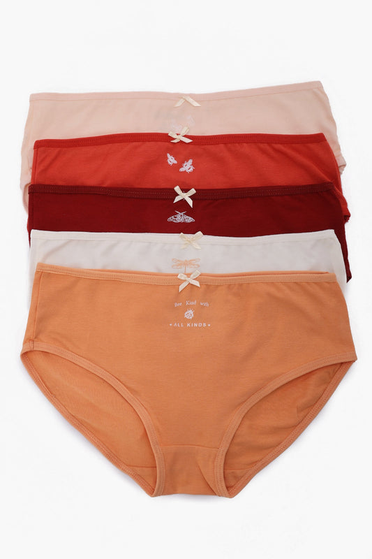 Pack of 5 Girly Brief Panties