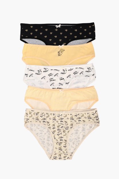 Cotton Printed Bikini Panties – Multicolor (Pack of 5)