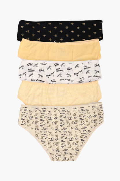 Cotton Printed Bikini Panties – Multicolor (Pack of 5)