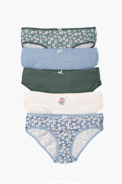 Pack of 5 Cotton Colored Bikini Panties – Multicolor