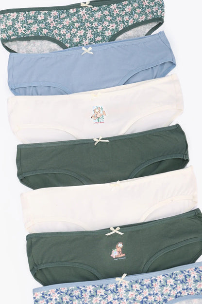 Pack of 7 Cotton Colored Bikini Panties – Multicolor