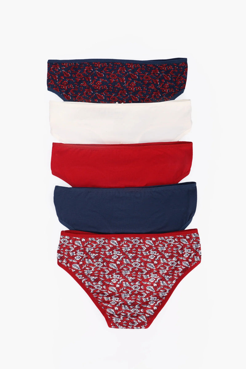 Pack of 5 Cotton Colored Bikini Panties – Multicolor