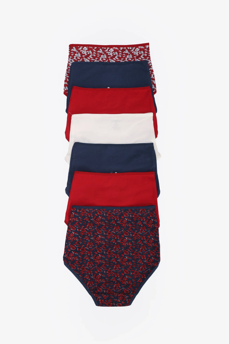 Pack of 7 Cotton Colored Brief Panties – Multicolor