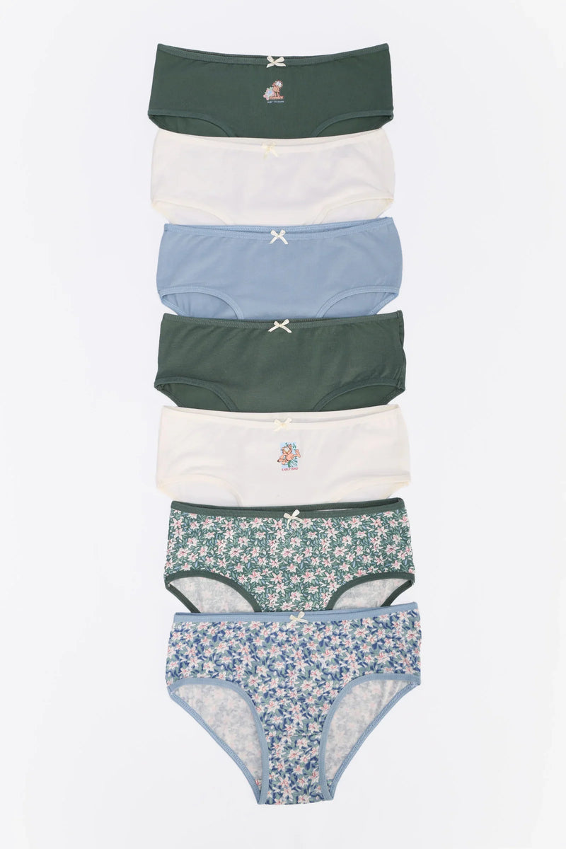 Pack of 7 Cotton Colored Brief Panties – Multicolor