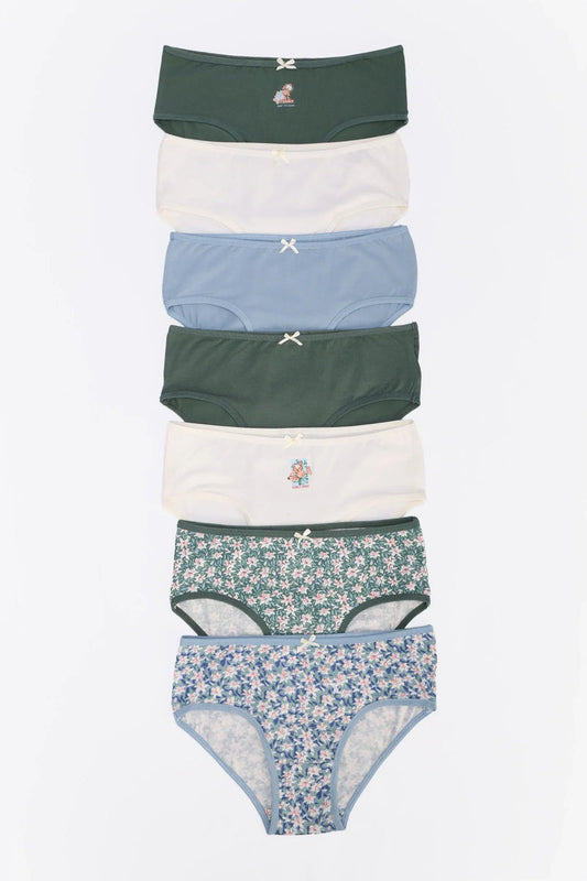 Pack of 7 Cotton Colored Brief Panties – Multicolor