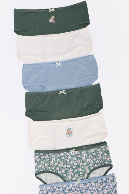 Pack of 7 Cotton Colored Brief Panties – Multicolor